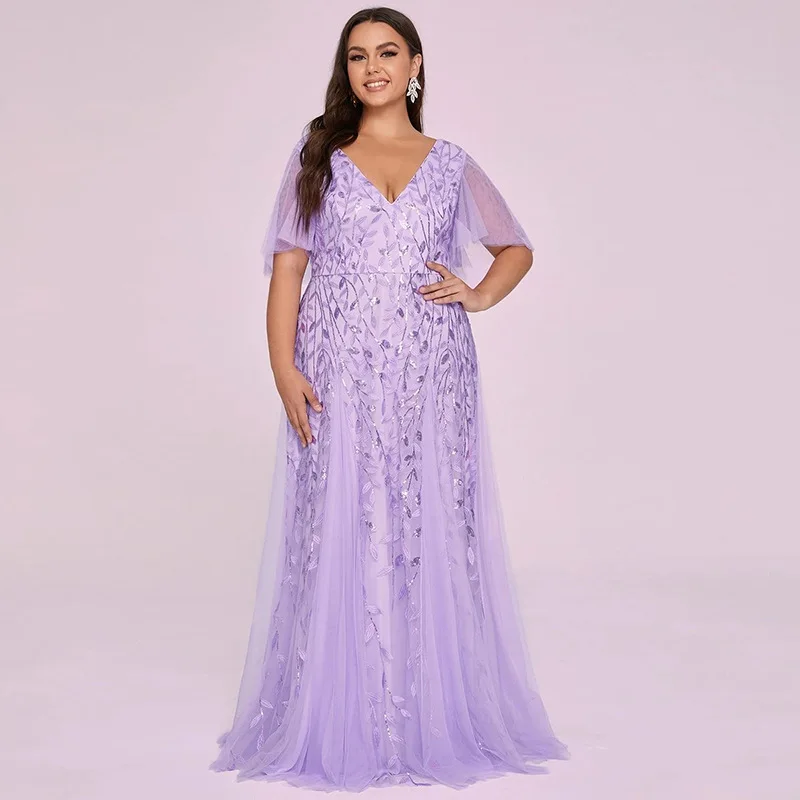 ICCLEK-Robe de cocktail à sequins pliables, robe de soirée longue, robe de paupières blanche, grande taille