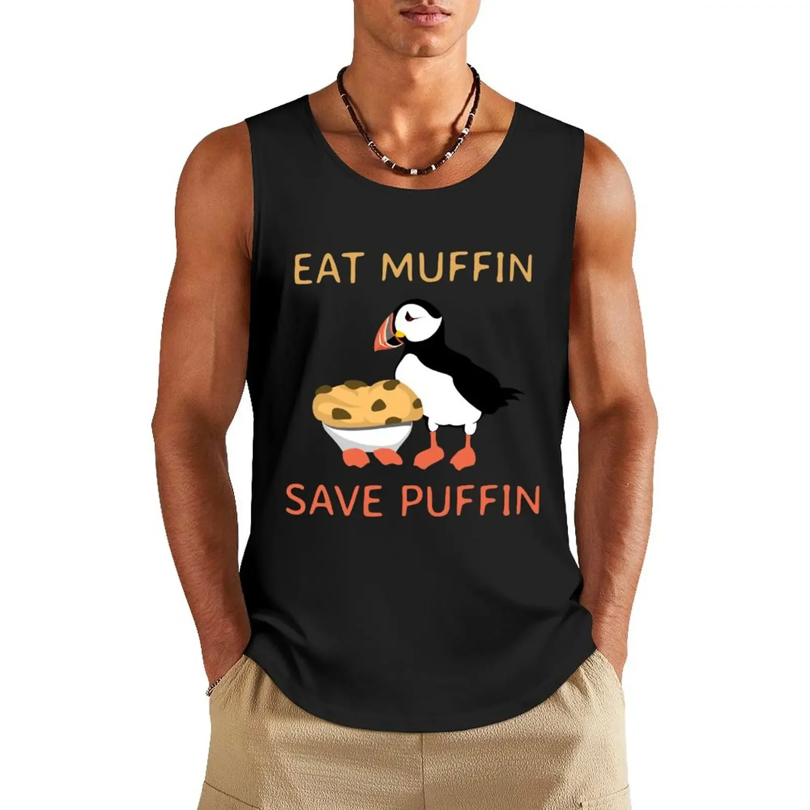 

Eat muffin save puffin - delicious ethical alternative to the cutest arctic puffin - caption light shirt Tank Top