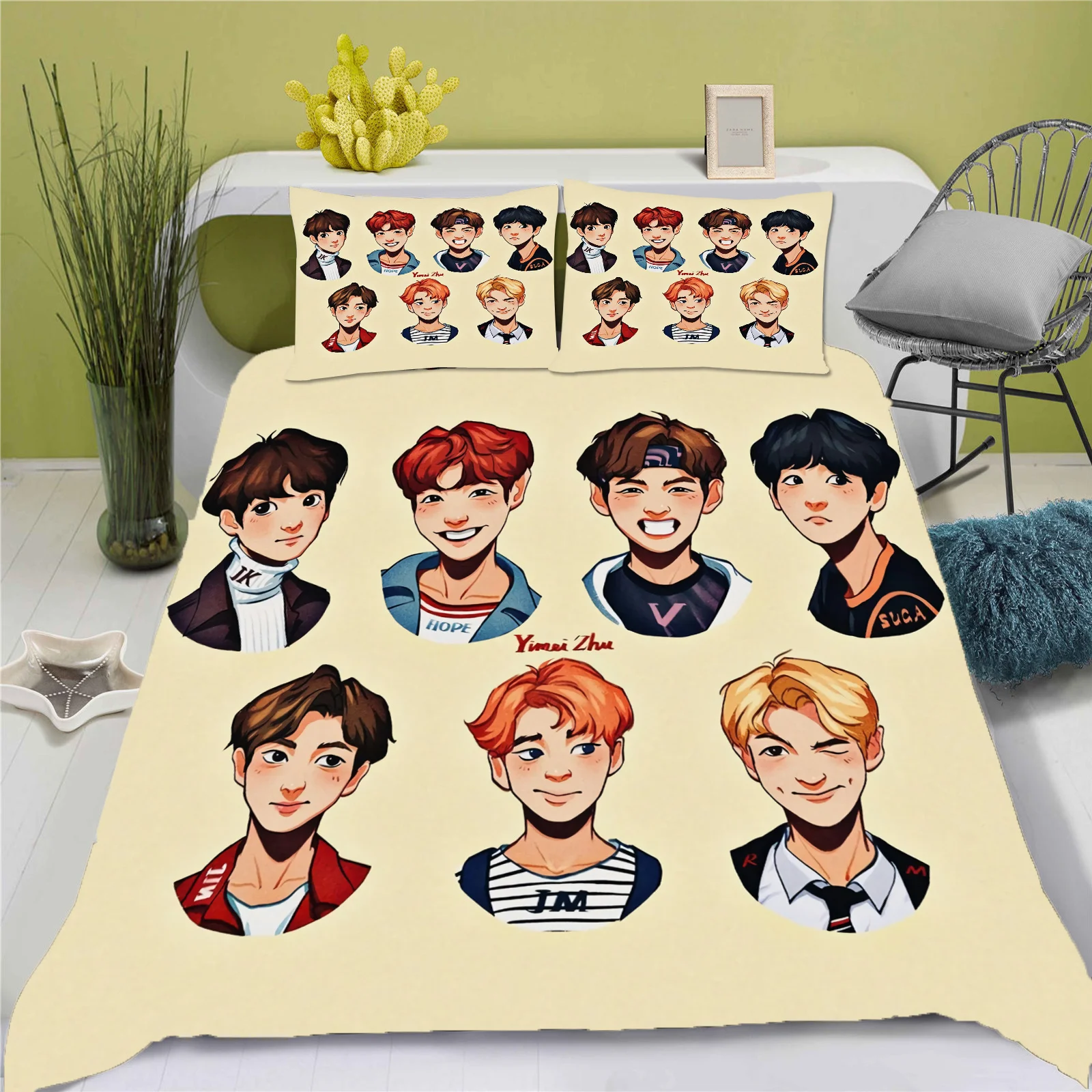 k-Kpops S-strays K-Kids Duvet Cover Pillowcase Bedding Set Adult Boy Girl Bedroom Decoration Children Gift Single Double Large