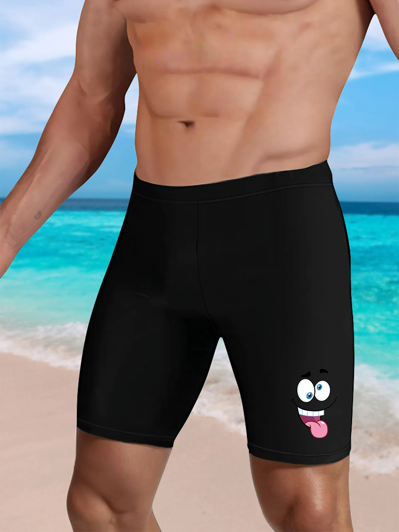 Swimming Adjustable Drawstring Trunks Men, Quick Dry Swim Shorts Beach Board Swimwear