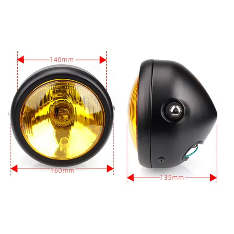 Retro 5.75 Inch LED Motorcycle Headlights Universal 12V Round headlight motorcycle Accessories for cafe racer headlight LED