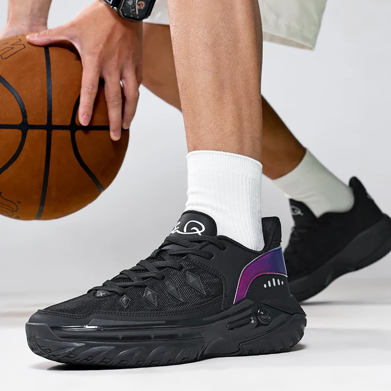 Men's Basketball Shoes Breathable Cushioning Non-Slip Wearable Runing Shoes Gym Training Athletic Basketball Sneakers for Men