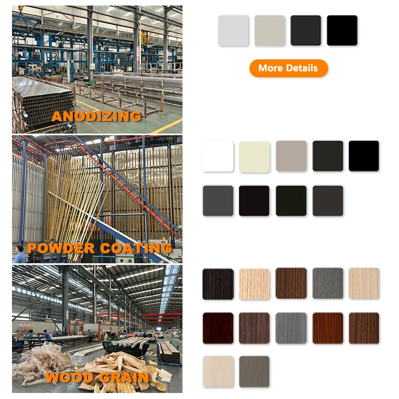 التخصيص كولومبيا نافذة الألومنيوم الملامح مسحوق طلاء بأكسيد الألومنيوم الملامح 6063 T5 الملامح نافذة الألومنيوم #5