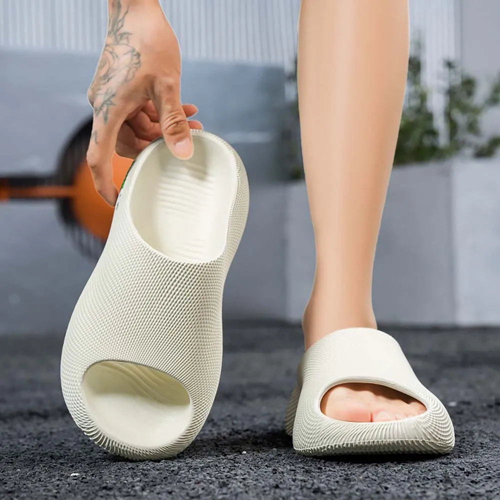 Sandalias SHAJI para Hombre, Estilo Cloud Slides, Suela Gruesa Antideslizante, Chanclas de Moda para Ducha, Playa, Interior, Exterior y Uso Diario