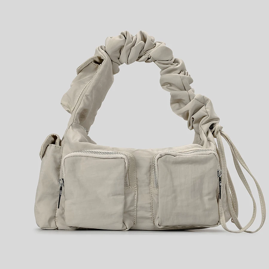 Décontracté cordon sangle femmes sacs à bandoulière concepteur plusieurs poches en Nylon sac à main Hobos sac à bandoulière petit fourre-tout Shopper sac à main