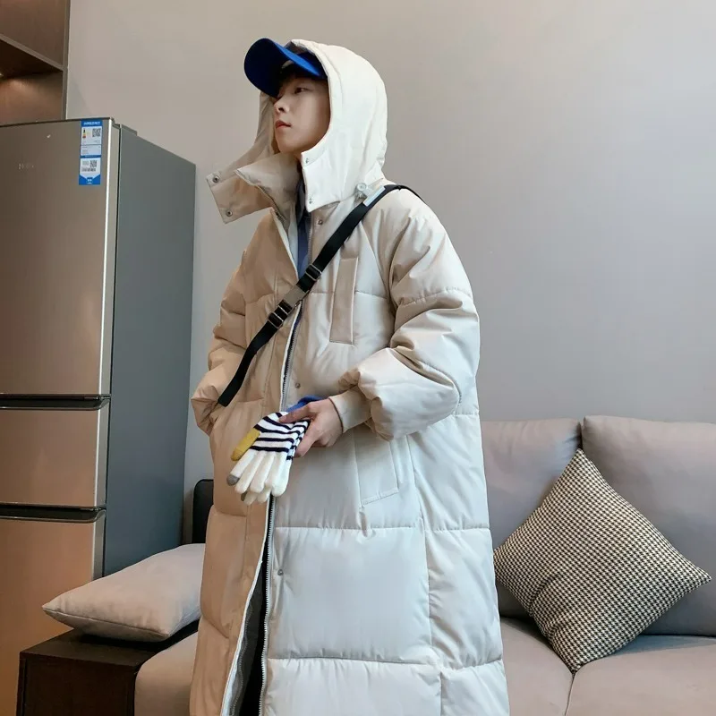 Thiened Large Size Autumn Winter Cotton Jaet Hooded ex Warm Coat Youth Faion Daily Wear Polyester Fiber Zipper Deco...