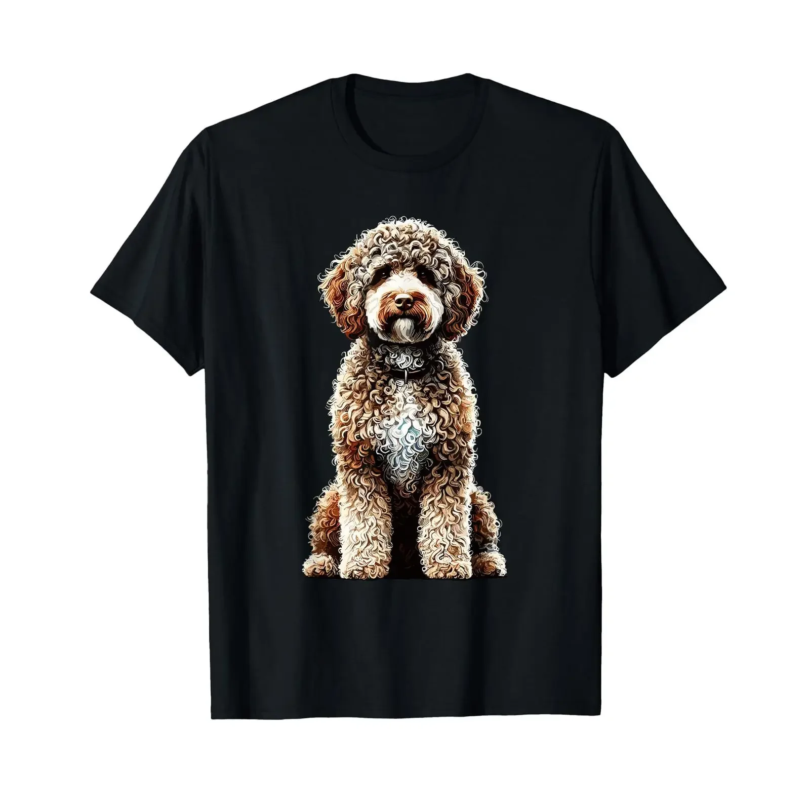 Spanisches Wasserhund-Rosen-Blumen-T-Shirt, Vintage, gewaschen, weich, bequem, modisch, lässig, atmungsaktiv, Streetwear