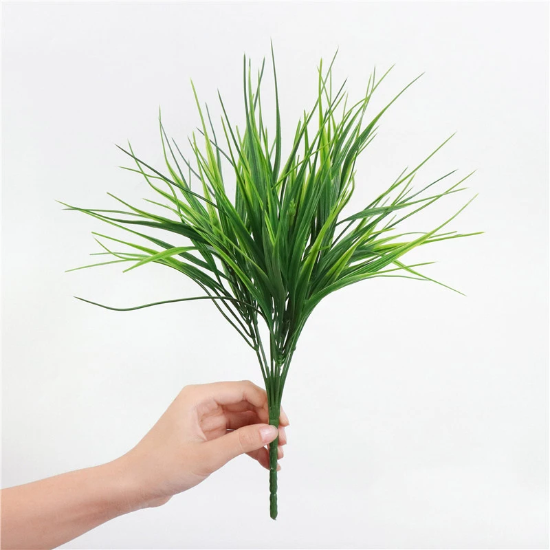 1pcs water grass Eucalyptus Plastic Artificial Plants Green Grass plastic flower Plant Wedding Home Decoration Table Decors images - 6