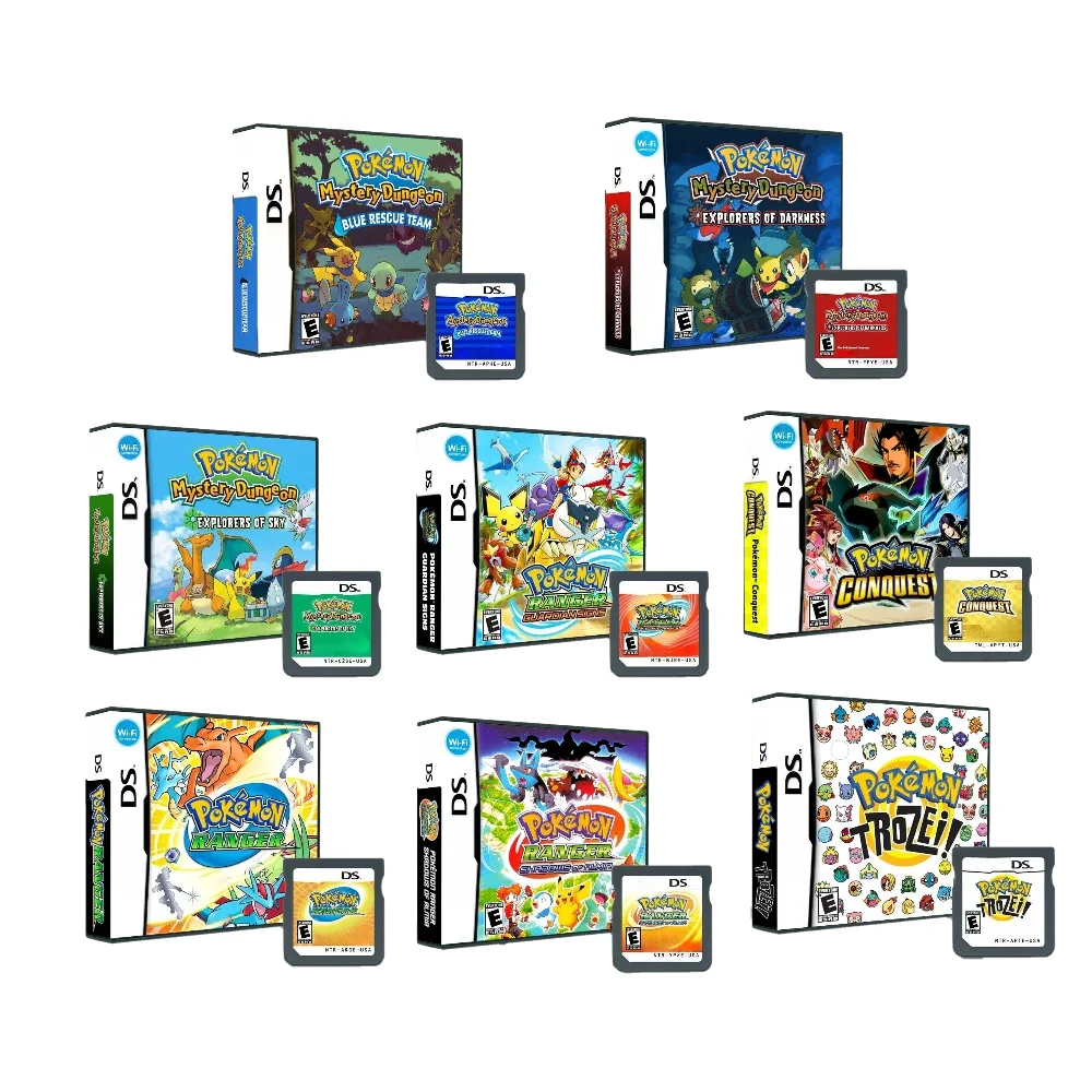 

Pokemon Series NDS Game Card Pokemon Black 2/Mystery Dungeon: Explorers of Time / Incredible Maze US Version of English Game
