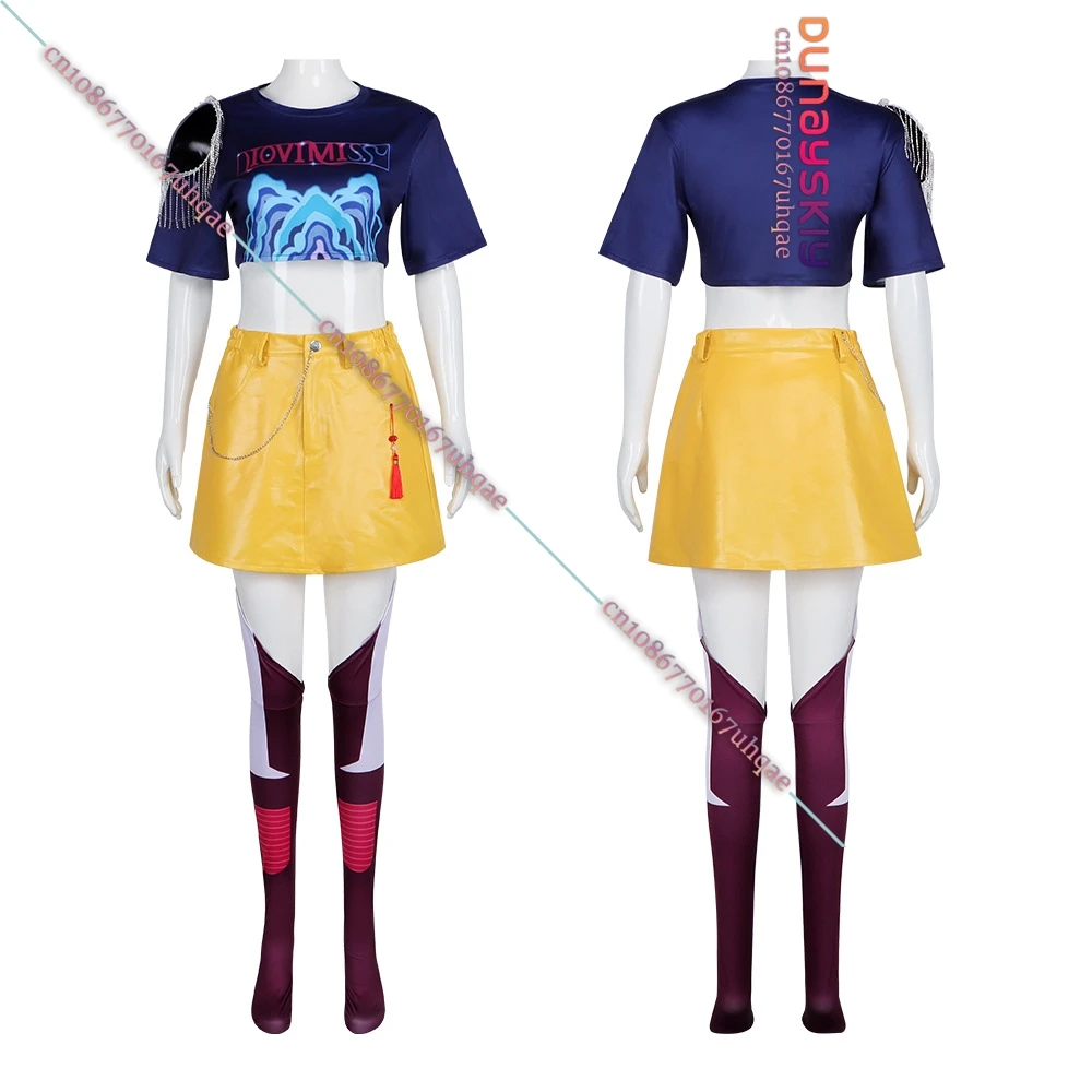 كوس الصيادين نجم لومي ميرا زوي تأثيري حلي أنيمي لعب الأدوار KPop شيطان مجموعة كاملة فتاة مجموعة البدلة النساء هالوين تنكر