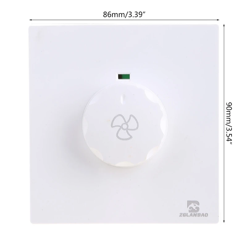 Ajuste do ventilador de teto stepless velocidade controlador controle iluminação 220v 10a dimmer interruptor luz parede 86 tipo transporte da gota