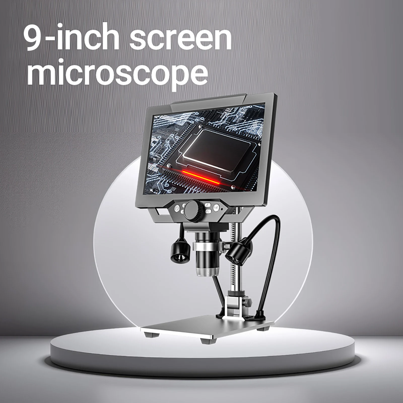 7 & 9 " inch LCD Digital Microscope 1080P 1600X Zoom Stereo Microscope Camera with Metal Stand for Error Coins Support PC Mac OS