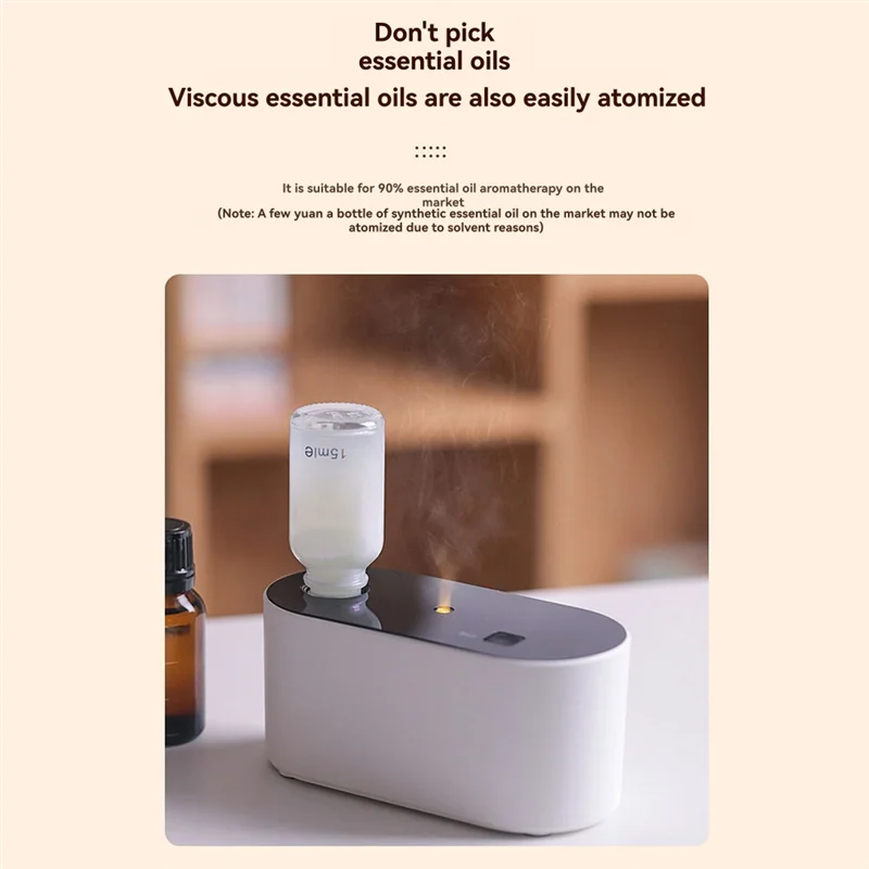 A88X Waterless Essential Oil Diffuser Aromatherapy Atomizing Diffuser Forbedroom, Home, Office White