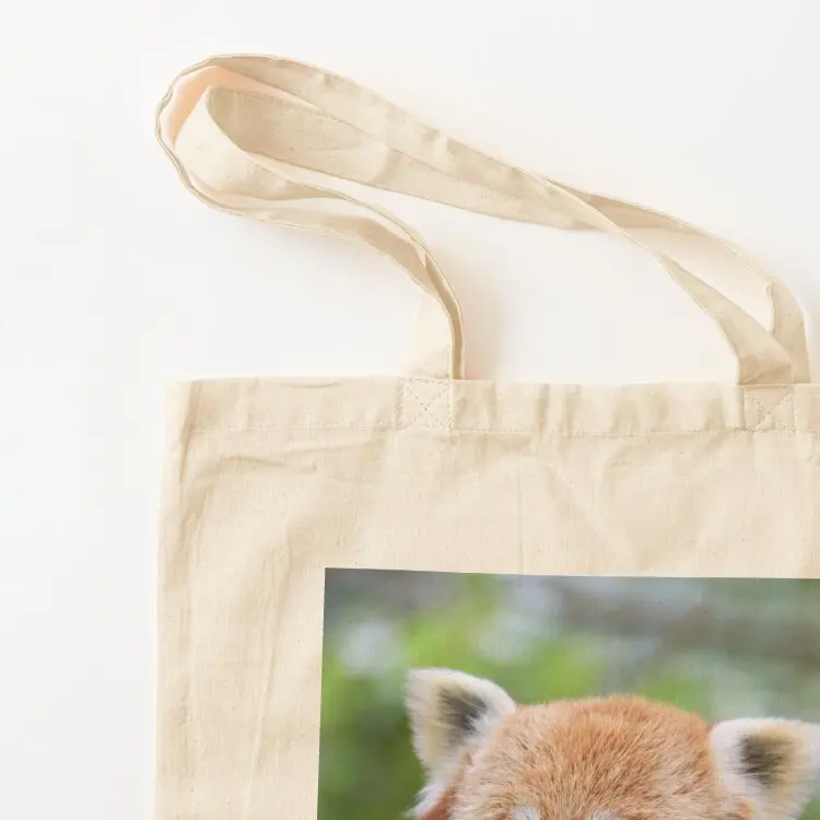 Young Red Panda Tote Bag Gift bag foldable reusable bag custom canvas Big women