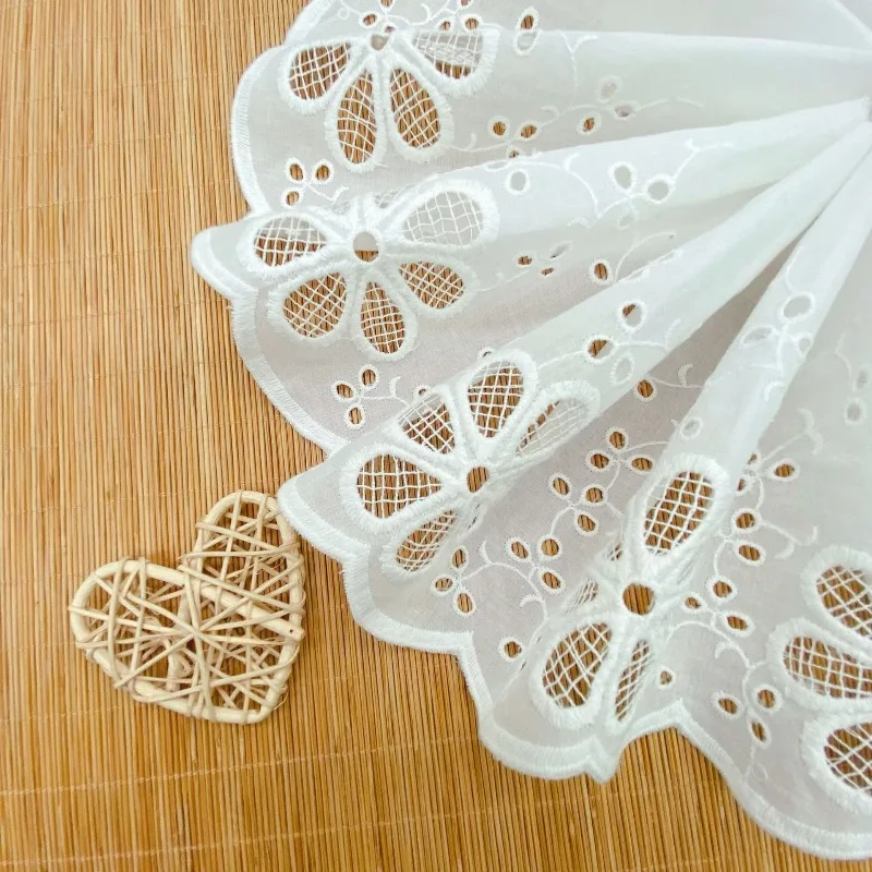 Accessori fatti a mano per abiti per bambini Lolita in pizzo ricamato in pizzo di cotone cavo da 23 metri