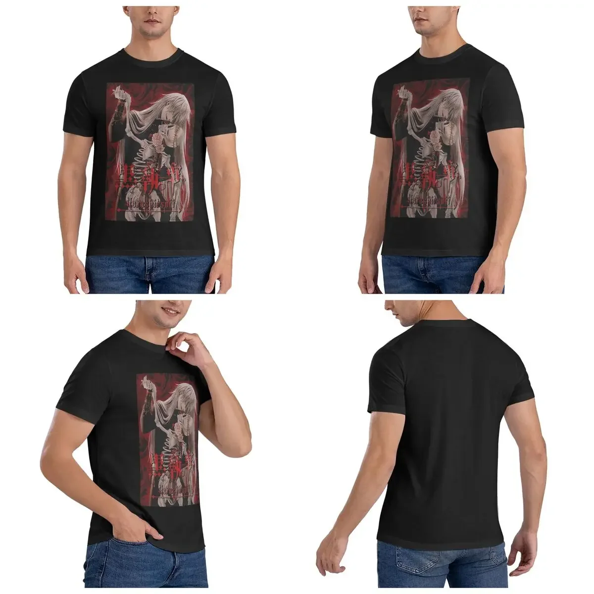 100% Cotton Undertaker Black Butler T-Shirt Men's Funny Oversized T Shirt Men O-Neck Summer Shirts Tops S-6XL