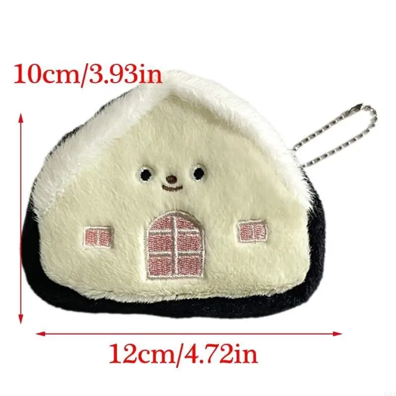 

Coin Purse Plush Headphone Storage Bag Little House Change Purse Small Wallet 547A