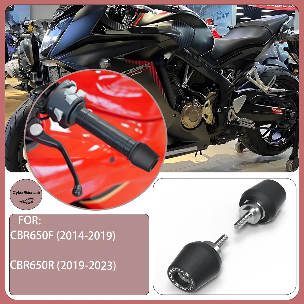 

​For Honda CBR650F/R 2014-2023 CNC Bar End Caps - Racing Grips No Tools Install Back to School Rider Gift​