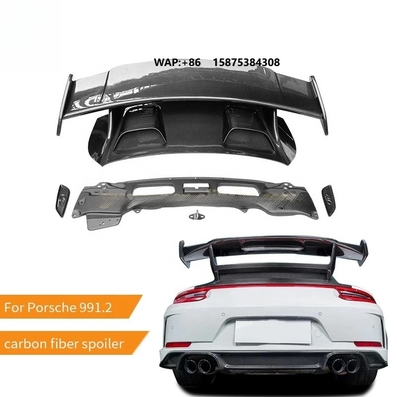 

For 911 991.2 Rear Car Spoiler Wing GT3 Style Half Carbon Fiber High Tail Wing Car Modified Parts