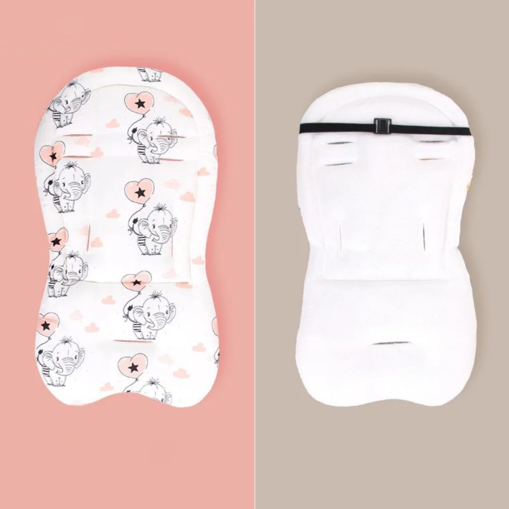 

Soft Baby Stroller Cushion Cartoon Printed Comfortable Baby Pram Seat Mat Breathable Car Seat Dining Chair Cotton Pad Kids