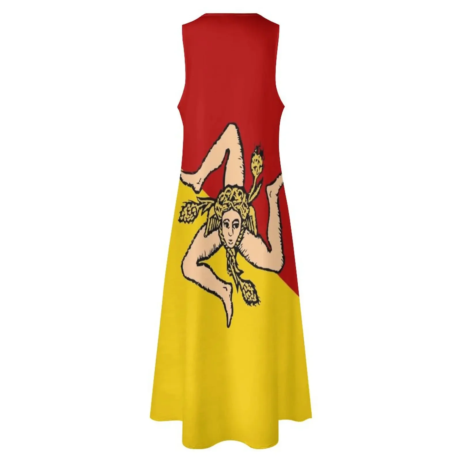 ชุดเดรสยาวลายธงชาติซิซิลีสำหรับผู้หญิง ชุดเดรสฤดูร้อนสำหรับผู้หญิง ปี 2025 ชุดราตรีงานพรอม ชุดเดรสยาวคลุมมิดชิด