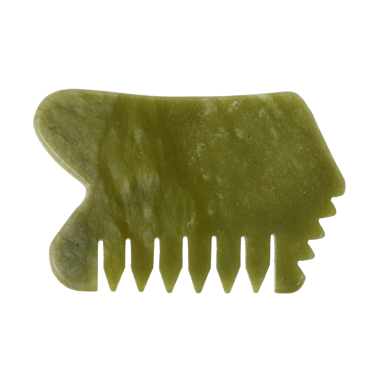 

Jade Guasha Face Scraper Head Massage Comb Gua Sha Scraping Hair Comb Scalp Care Massager Tool SPA Trigger Point Therapy