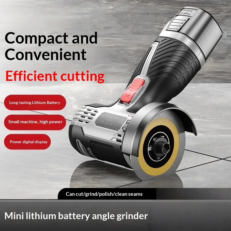 Mini Angle Grinder Power Tool Lithium Battery Grinder Grinder Multi-Function Cutting Machine Small Rechargeable Hand Grinder