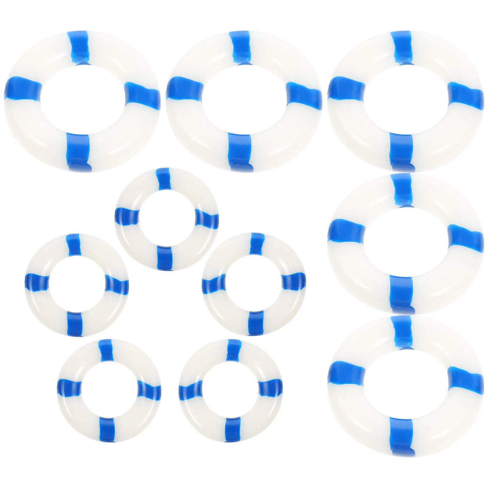 Anneau de sauvetage décoratif en résine, 10 pièces, anneau de natation, fenêtre murale suspendue pour café, Restaurant, Bar, boutique, thème marin, décoration de maison