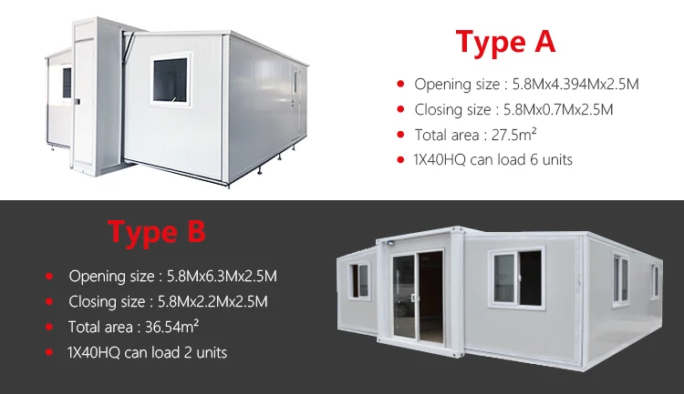 منزل حاوية قابل للتوسيع Casas Prefabricadas الصين المنازل المتنقلة 2 غرفة نوم منزل جاهز منزل صغير محمول Casa وحدات المنزل