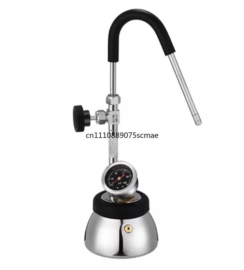 

Portable Detachable Steam Milk Frother - Camping-Friendly Foam Maker for Moka Pot