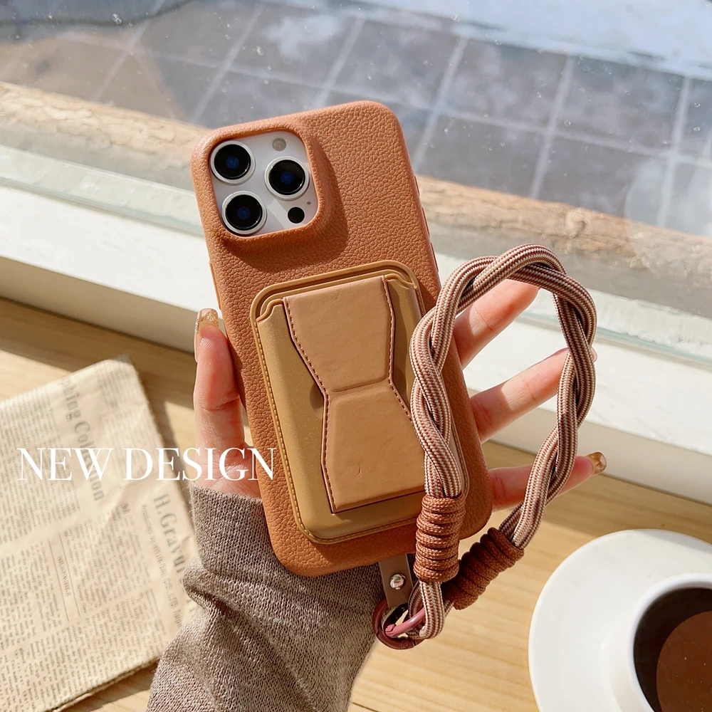 Korea Uniwersalny pleciony krótki pasek do telefonu komórkowego Wiszący łańcuszek z naszywką Odpinany pasek na nadgarstek do telefonu komórkowego