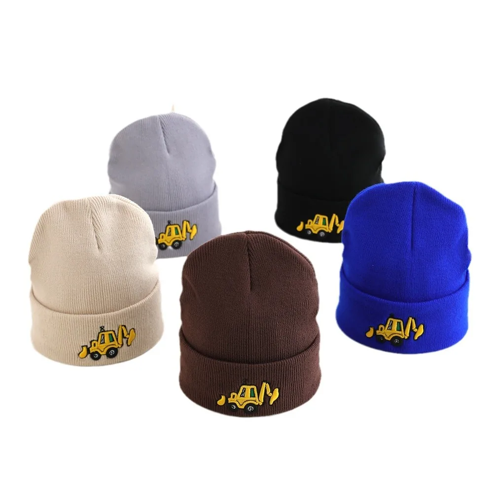 

Adorable Construction - Themed Knit Caps for Kids Hats for Baby Boys 2-8y