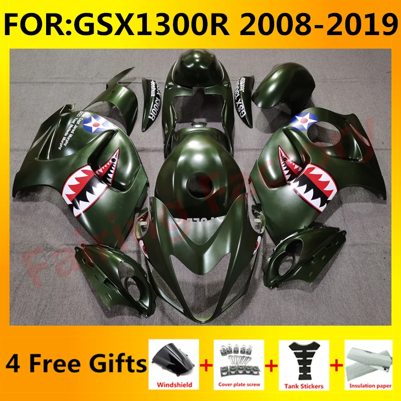 

Fairings for GSXR1300 HAYABUSA 2008 2009 2010 2011 2012 2013 GSX1300R GSXR 1300 2014 2015 2016 2017 2018 Fairing set green shark