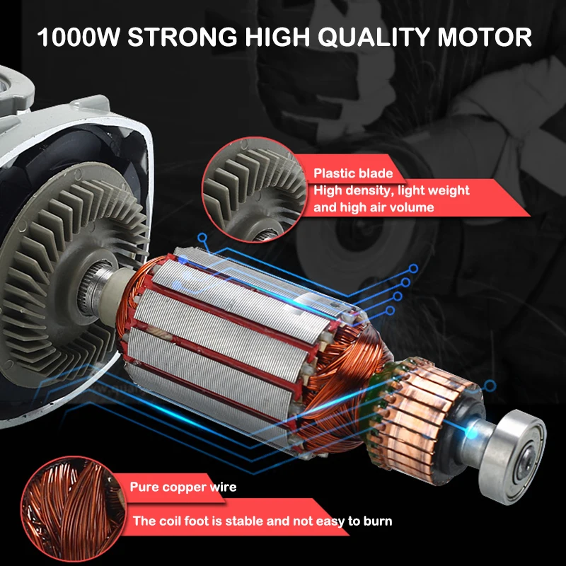 Imagem -05 - Moedor de Ângulo Elétrico Portátil Máquina de Polimento Velocidade Ajustável Corte do Metal 220v 860w