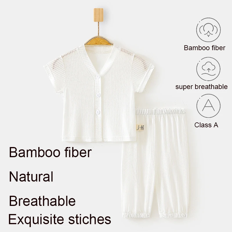 

baby summer 70% bamboo firber jacquard sets exquisite stiches 30% cotton summer sets for baby boys and girls