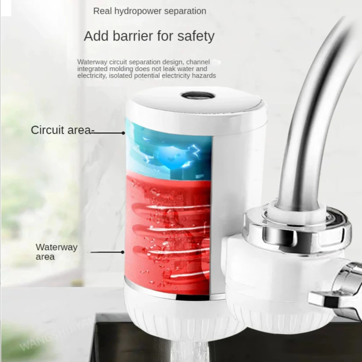 Water Heater Tap Instant Hot Water Faucet Heater Cold Heating Faucet Tankless Instantaneous Water Heater