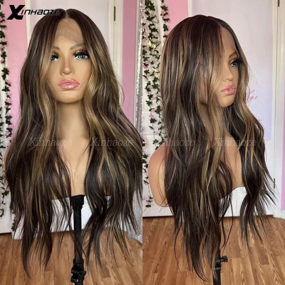 Lijmloze Zijden Top 2/27 Gekleurd 13X4 Body Wave Human Hair Lace Front Pruik Brazilian Remy Highlight 360 Lace Frontale Pruiken Voor Vrouwen