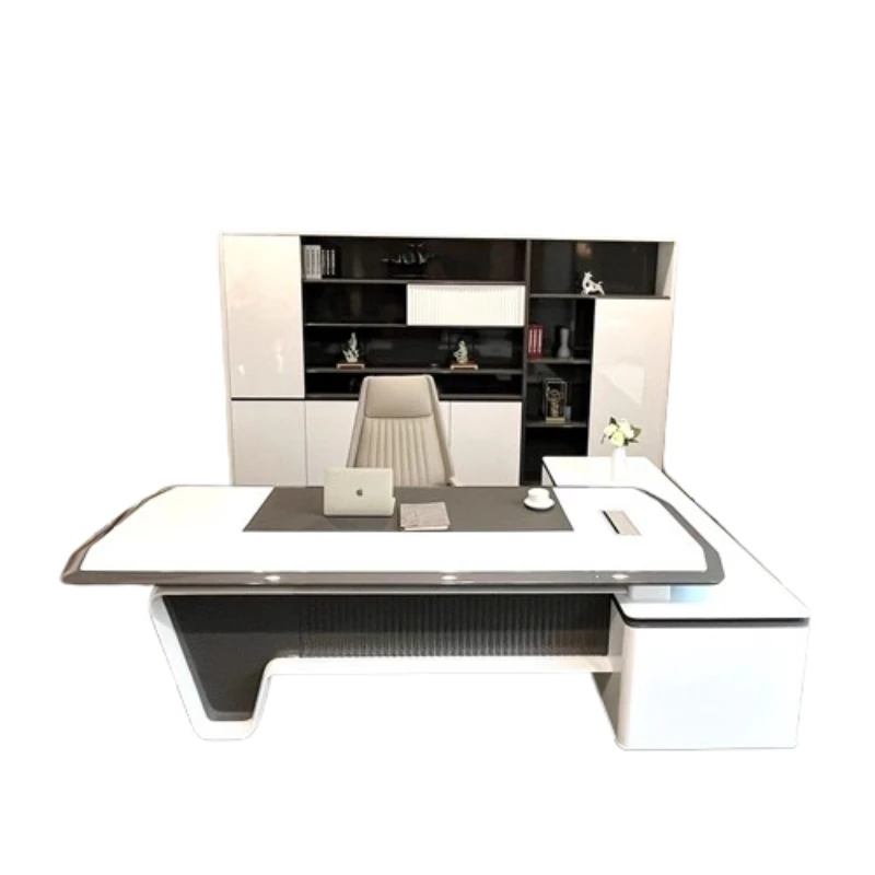 Organizer High End Computer Desks Modern Corner Work Light Luxury Office Desk Storage Creativity Escritorio Oficina Furniture