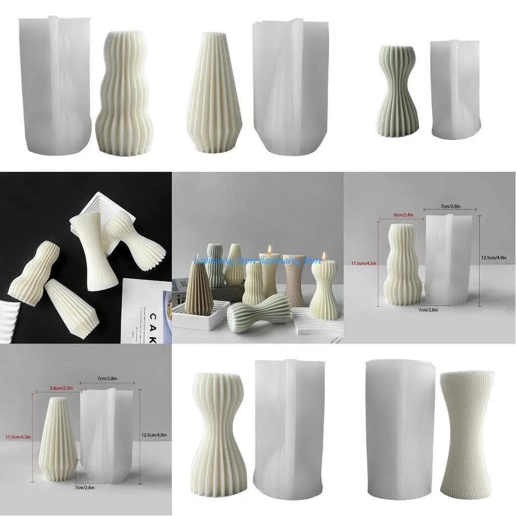 

573B Geometric Mold Convenient Silicone Mold for Striped Crafting