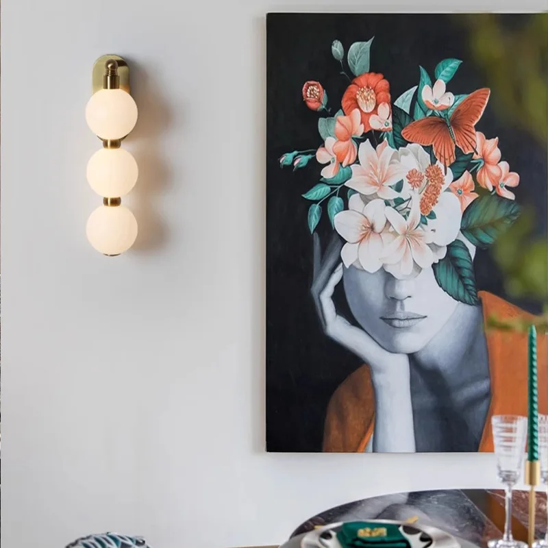 

Nordic creative Tomatoes on sticks living room staircase corridor bedroom bedside led wall lamp