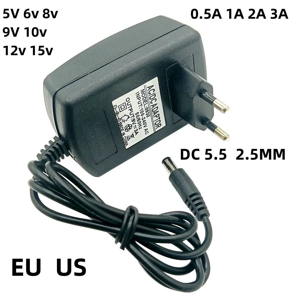 

110V/220V Power Adapter Supply DC3V 5V 6V 8V 10V 12V 1A 2A 3A 12Volt Lighting Transformers LED Driver Power Adapter Strip Lamp