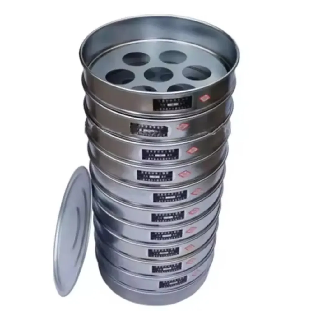 Soil analysis sieve 60/40/20/10/5/2/1/0.5/0.25/0. 075 mm laboratory sieve new standard soil screening equipment