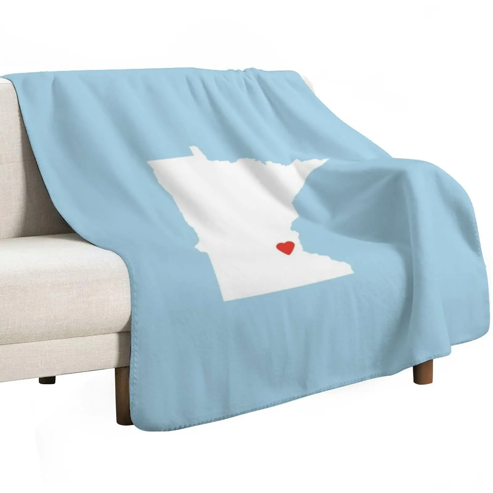 Minnesota Love Throw Blanket Bed linens Custom for winter blankets and throws sofa bed Thins Blankets