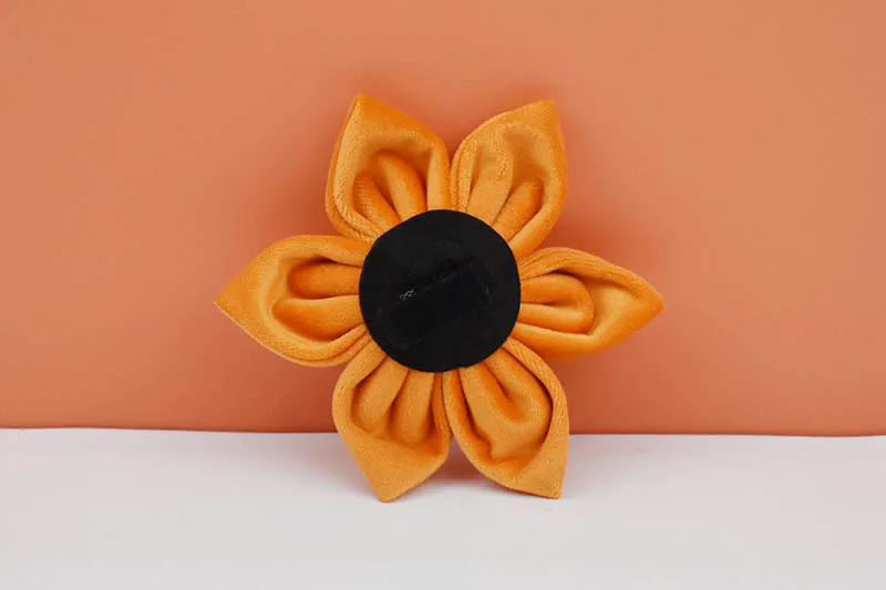 Orange Samt-Hundehalsband und Leinen-Set für Hunde, individuell graviertes Namensschild, Heimtierbedarf, Hundeleine aus Samt 41 – Detail 12