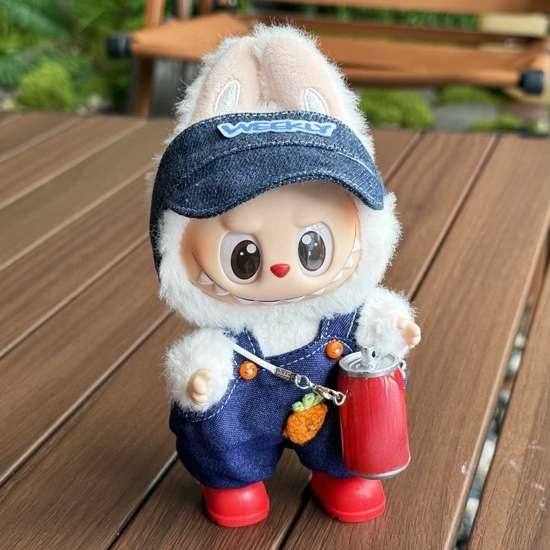 Vinyl Doll Dress-up Game for Labubu Carrot Overalls Cotton Doll Accessories Detachable Accessories Kpop Idol Doll Clothing