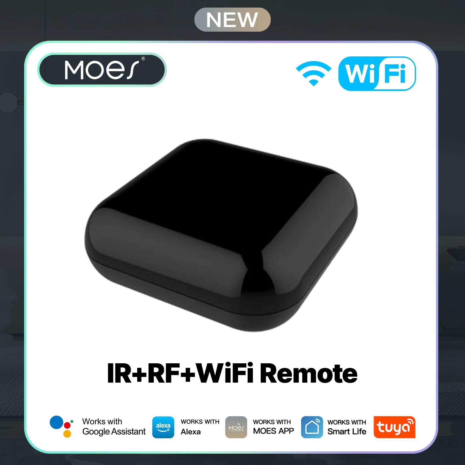 MOES Tuya WiFi IR RF remoto para aire acondicionado TV Control remoto infrarrojo Universal funciona con Alexa, Google Home