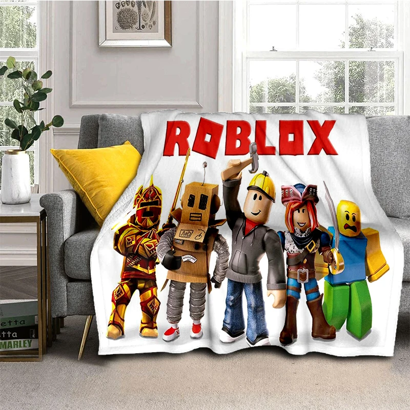 ثلاثية الأبعاد R-Robloxs الكرتون لعبة بطانية ، لينة رمي بطانية للمنزل غرفة نوم أريكة تتحول لسرير نزهة السفر غطاء مكتب بطانية هدية للأطفال #6