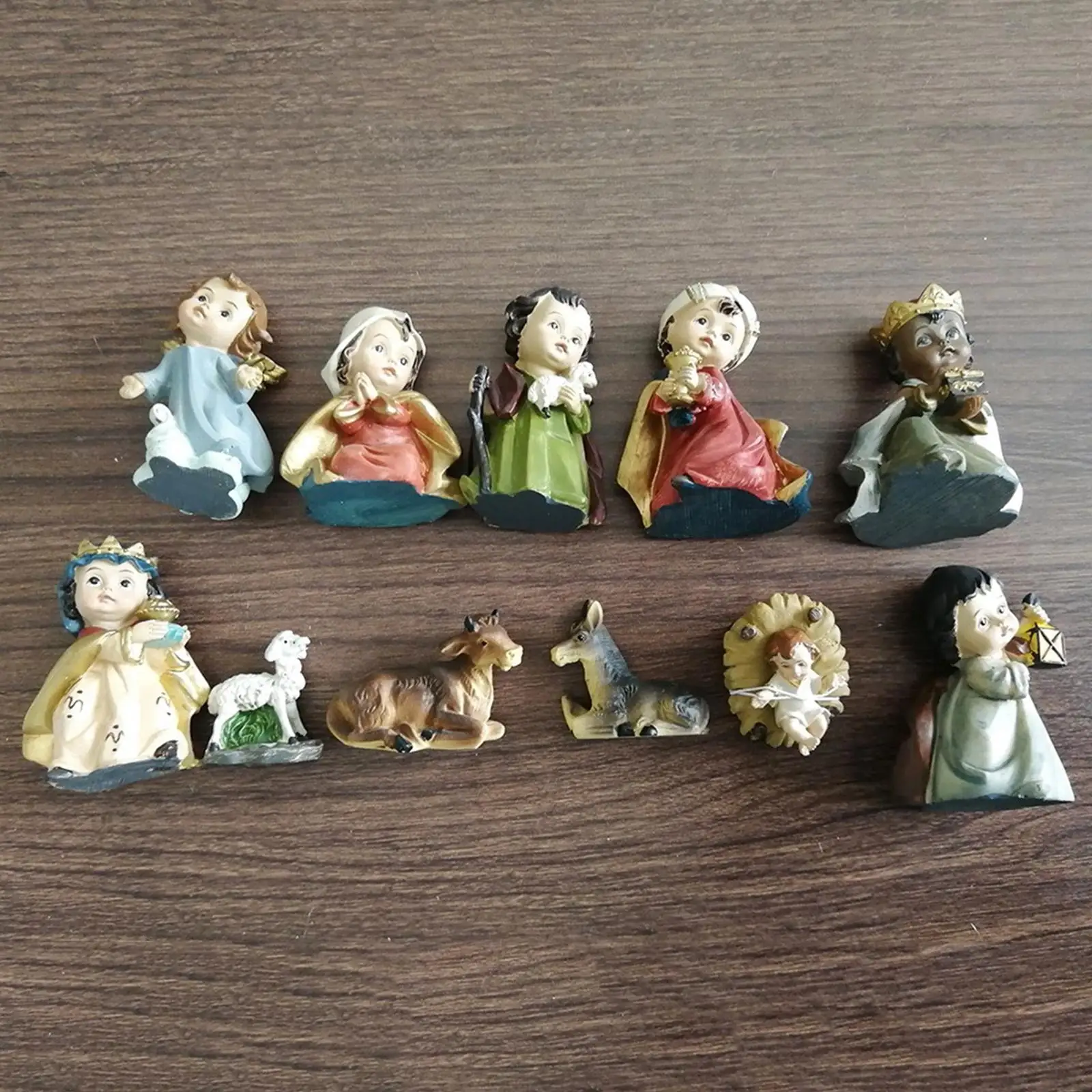Crèche de Noël en dessin animé Lahomia, figurines de la naissance du bébé Jésus-Christ