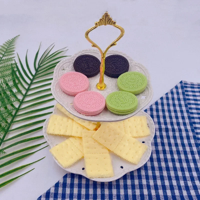 Llavero con forma de galleta, colgante con forma de galleta de Soda, comida INS, accesorios de juego de comida, adornos de fotografía, regalo, novedad