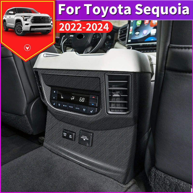 

Для 22-2024 Toyota Sequoia коробка для вентиляционной панели вентиляции подлокотника Защитная крышка аксессуары для модификации